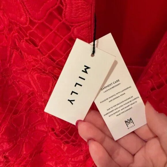 Milly Yasmin Gerber Daisy Red Dress - Picture 3 of 4